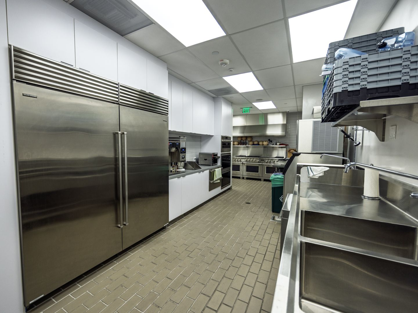 Catering kitchen adjoining the private dining room at 706 Mission