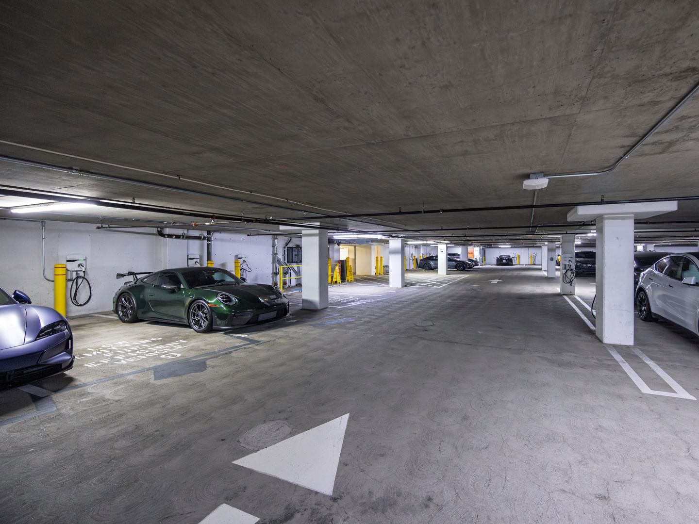 Attended parking and arrival level at 706 Mission
