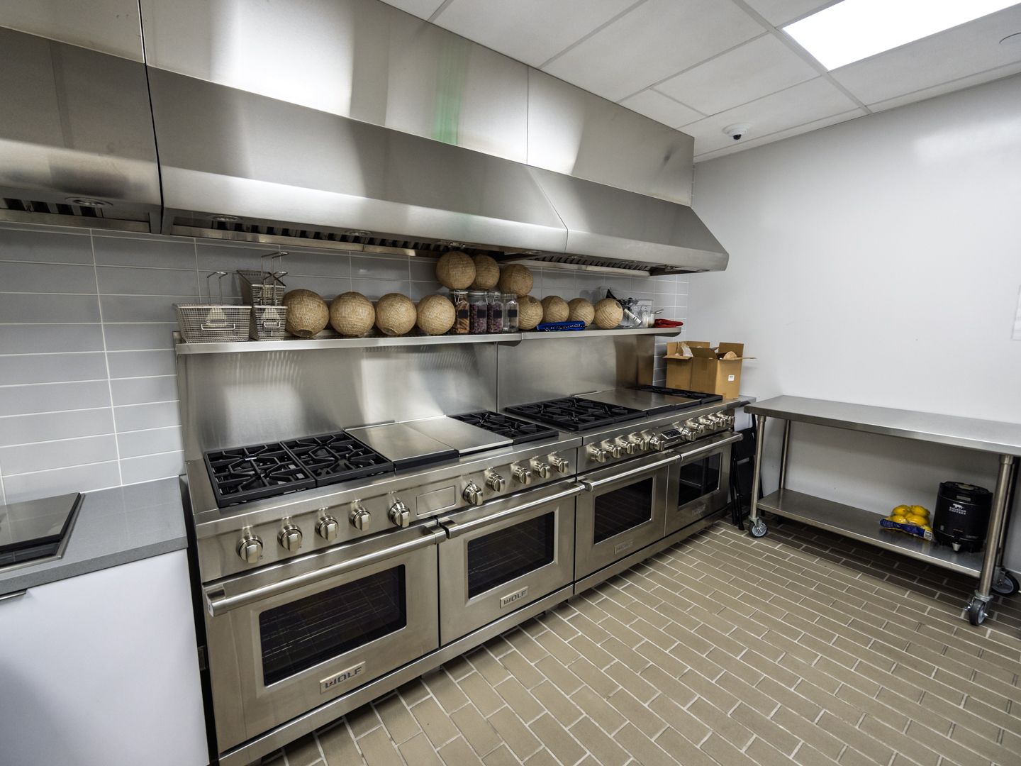 Catering kitchen adjoining the private dining room at 706 Mission